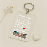 Custom Calendar Photo Keychain – Personalized Date Gift with Picture | Love Craft Gifts