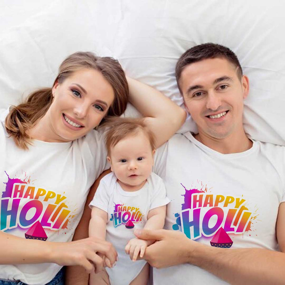 Holi Matching T-shirts for Family  Love Craft Gifts