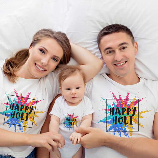 Holi Matching T-shirts for Family  Love Craft Gifts