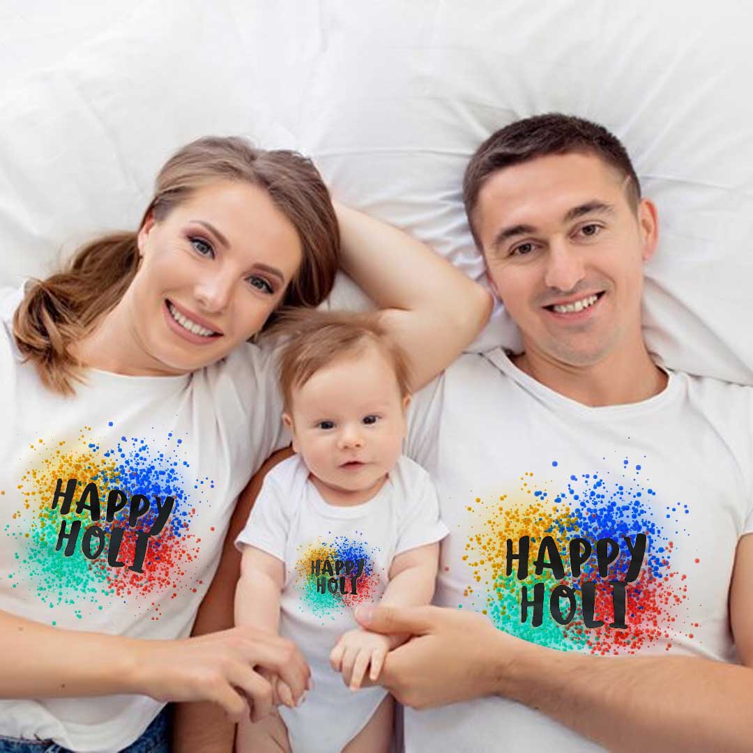 Holi Matching T-shirts for Family  Love Craft Gifts