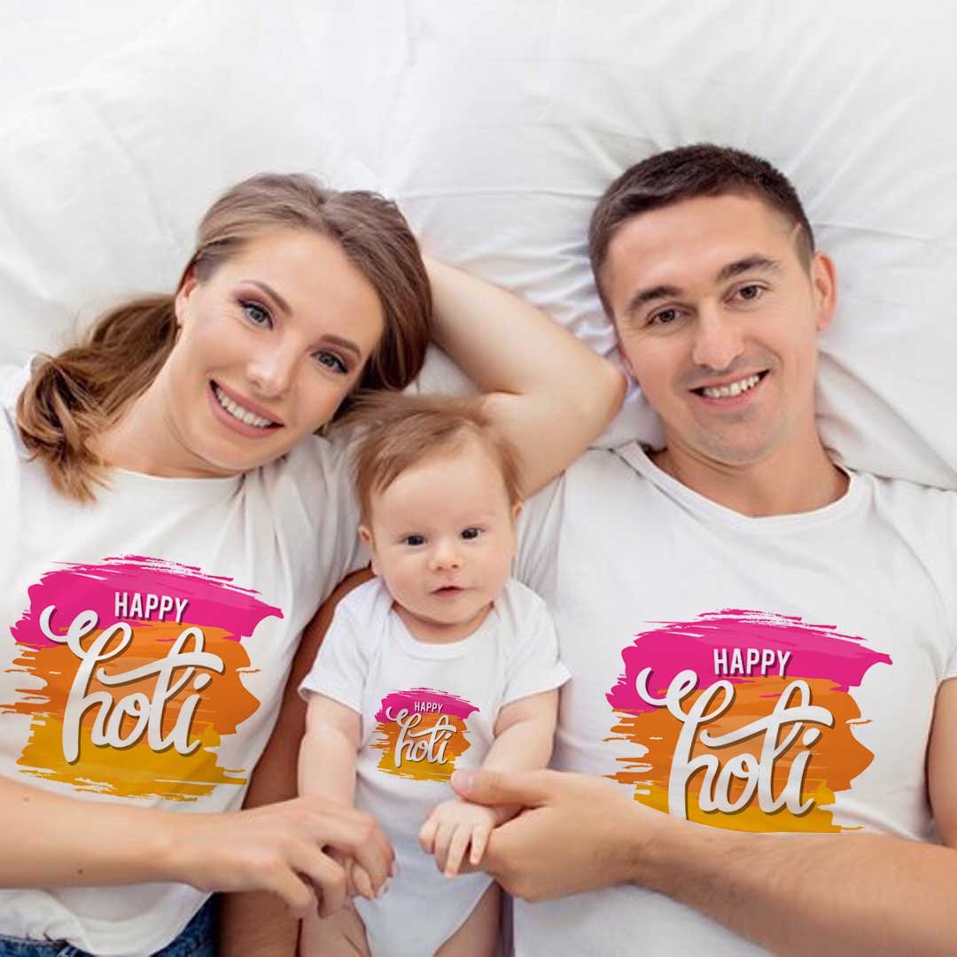 Holi Matching T-shirts for Family  Love Craft Gifts