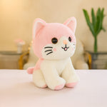 Cute Pink & White Cat Plush Toy | Love Craft Gifts