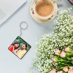 Square Shaped Keychain with Photo | Love Craft Gifts