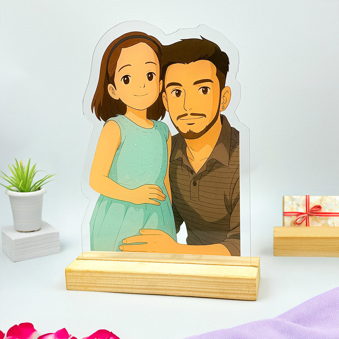 Custom Ghibli-Inspired Acrylic Table Stand – Personalized Anime Art Gift