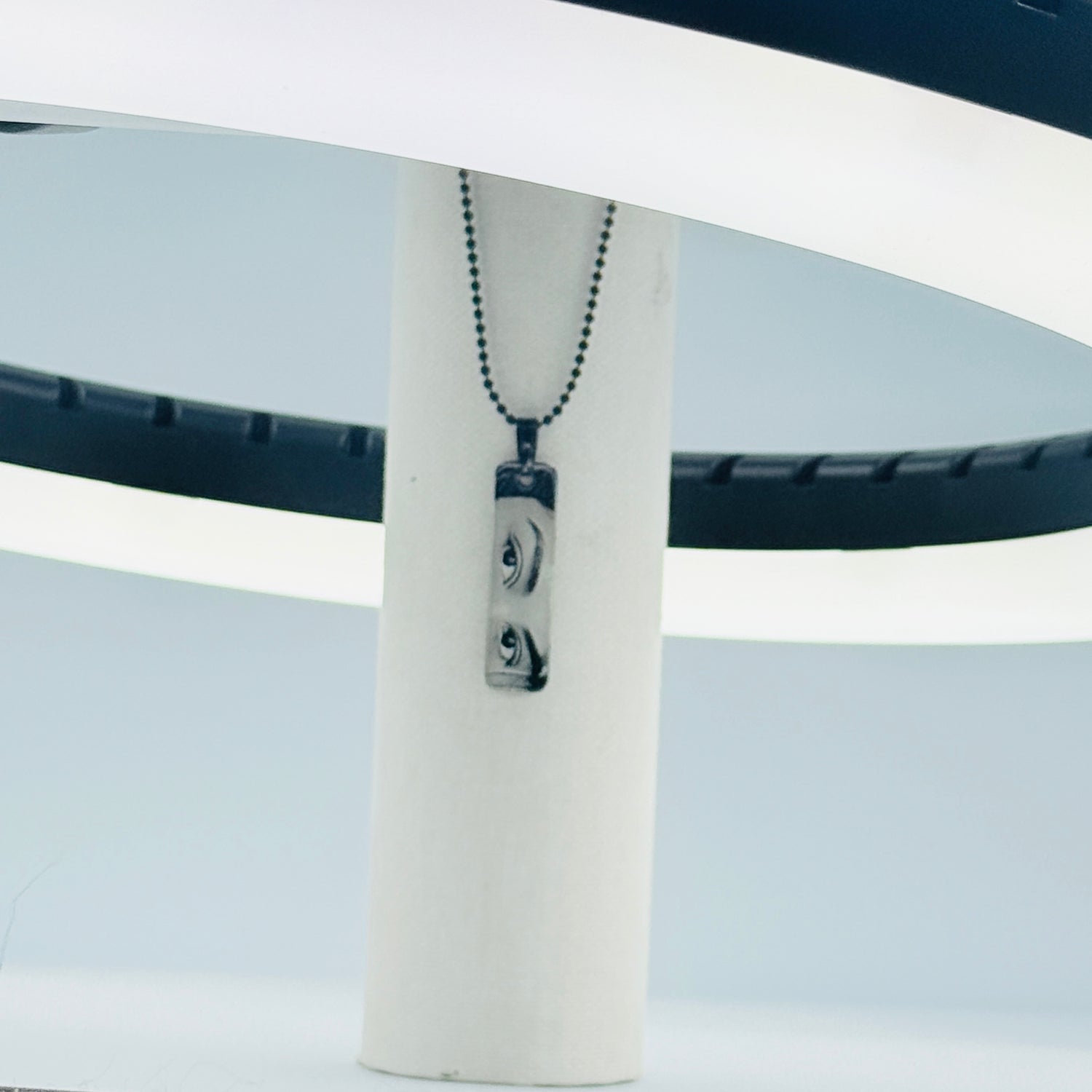 Custom Black & White Photo Engraved Necklace – Personalized Keepsake Pendant