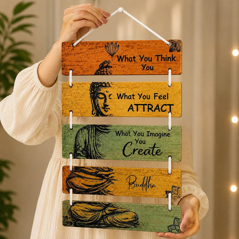 Inspirational Buddha Wall Hanging | Meditation Corner & Yoga Space Decor | Love Craft Gifts™
