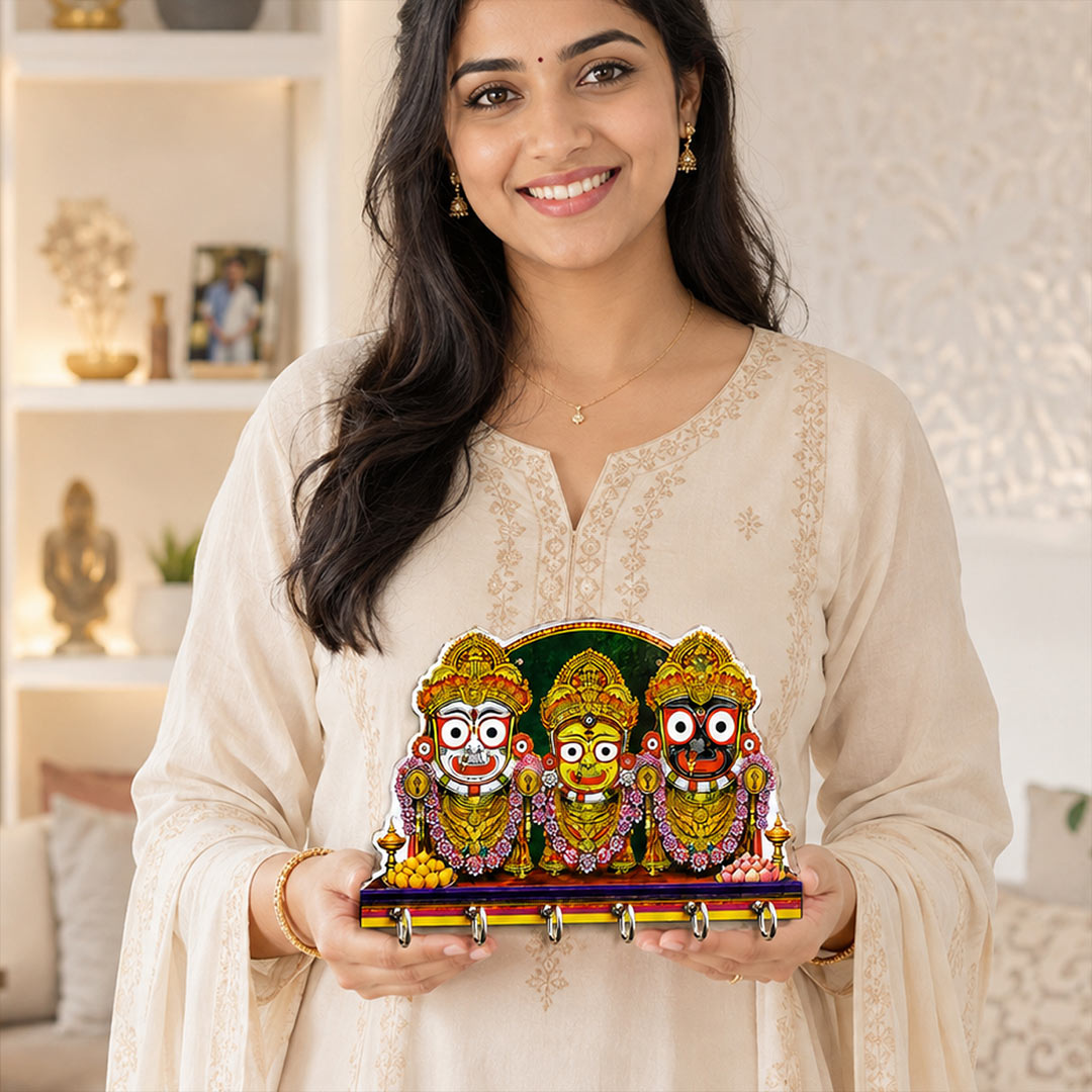 Jagannath Trinity Key Holder | Spiritual Key Hanger for Home