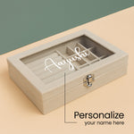 eige Velvet Jewellery Organizer Box – Personalized with Name | Love Craft Gifts