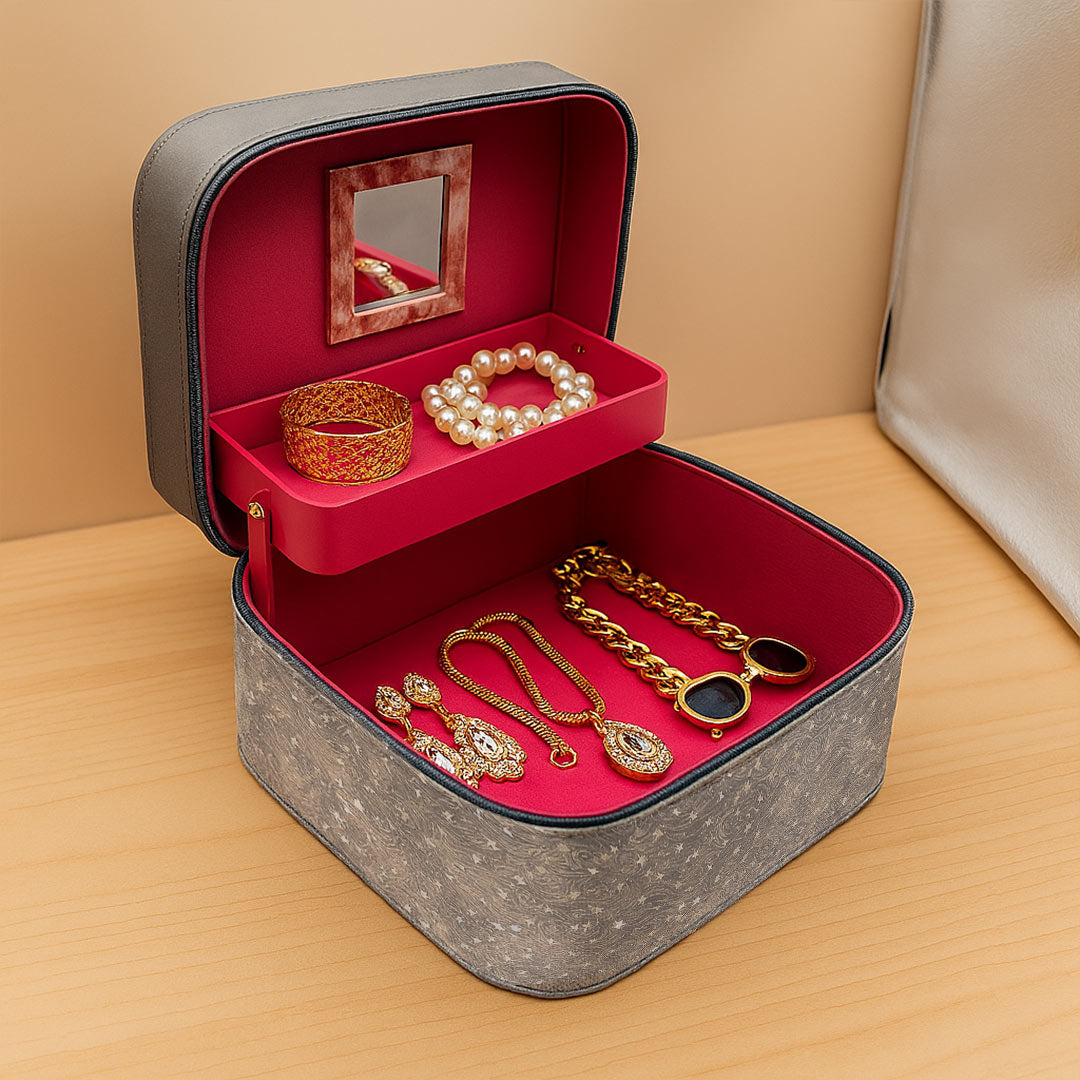 Personalized Grey Jewellery Storage Box | Love Craft Gifts