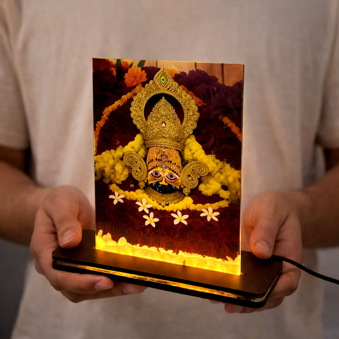 Personalized Khatu Shyam Ji Acrylic LED Lamp (6×8 Inch) | Love Craft Gifts