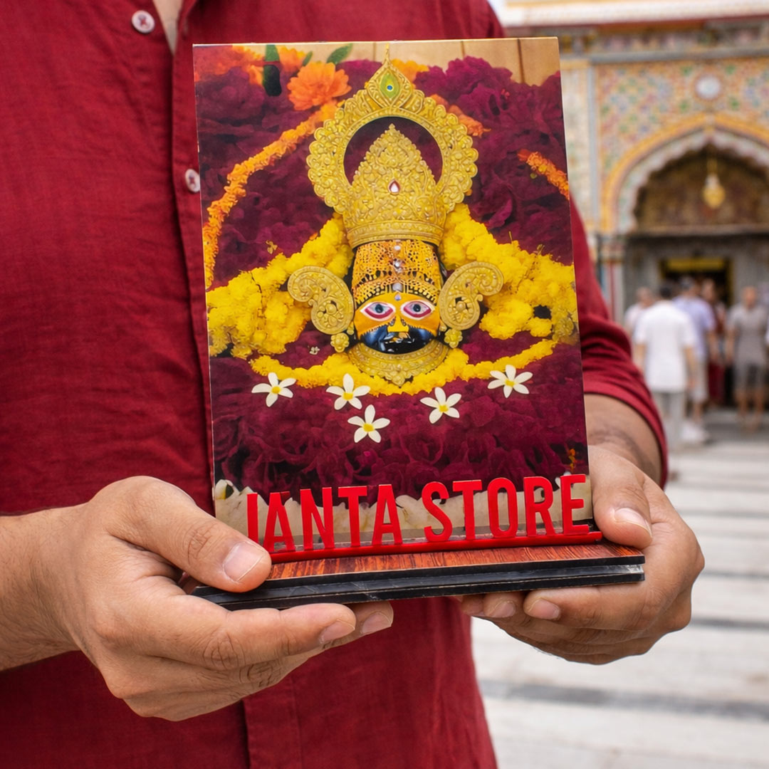 Khatu Shyam Ji Acrylic LED Lamp (6×8″) – Divine Temple Glow Décor | Love Craft Gifts