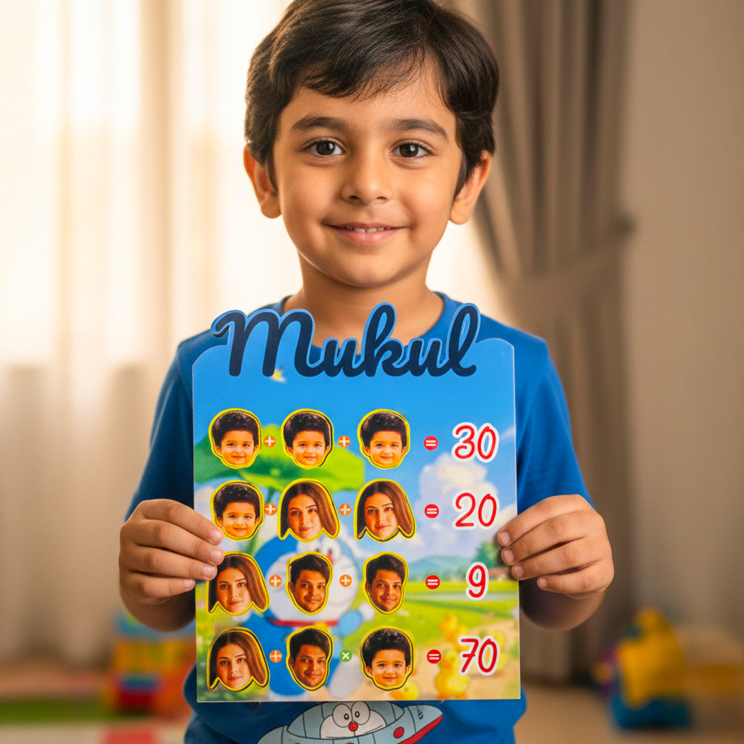 My Maths World – Personalized Kids Maths Learning Board (10×10″) | Love Craft Gifts