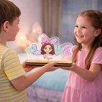 Personalized Cartoon Name LED Lamp for Kids (5×7 Inch) | Love Craft Gifts