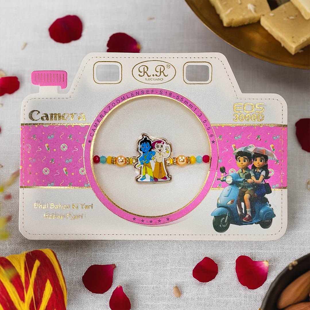  Kids Cartoon Rakhi Combo – Chhota Bheem & Doraemon | Love Craft Gifts
