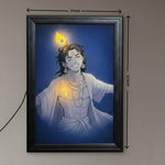 Lord Krishna LED Wall Frame with Real Glow (8×12 Inch) | Love Craft Gifts