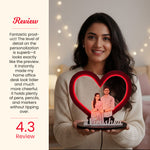 Personalized Warm Light Heart Couple Frame – 7×8.5"