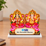 Lakshmi Ganesha Personalized Desk Nameplate for Employees & Clients
