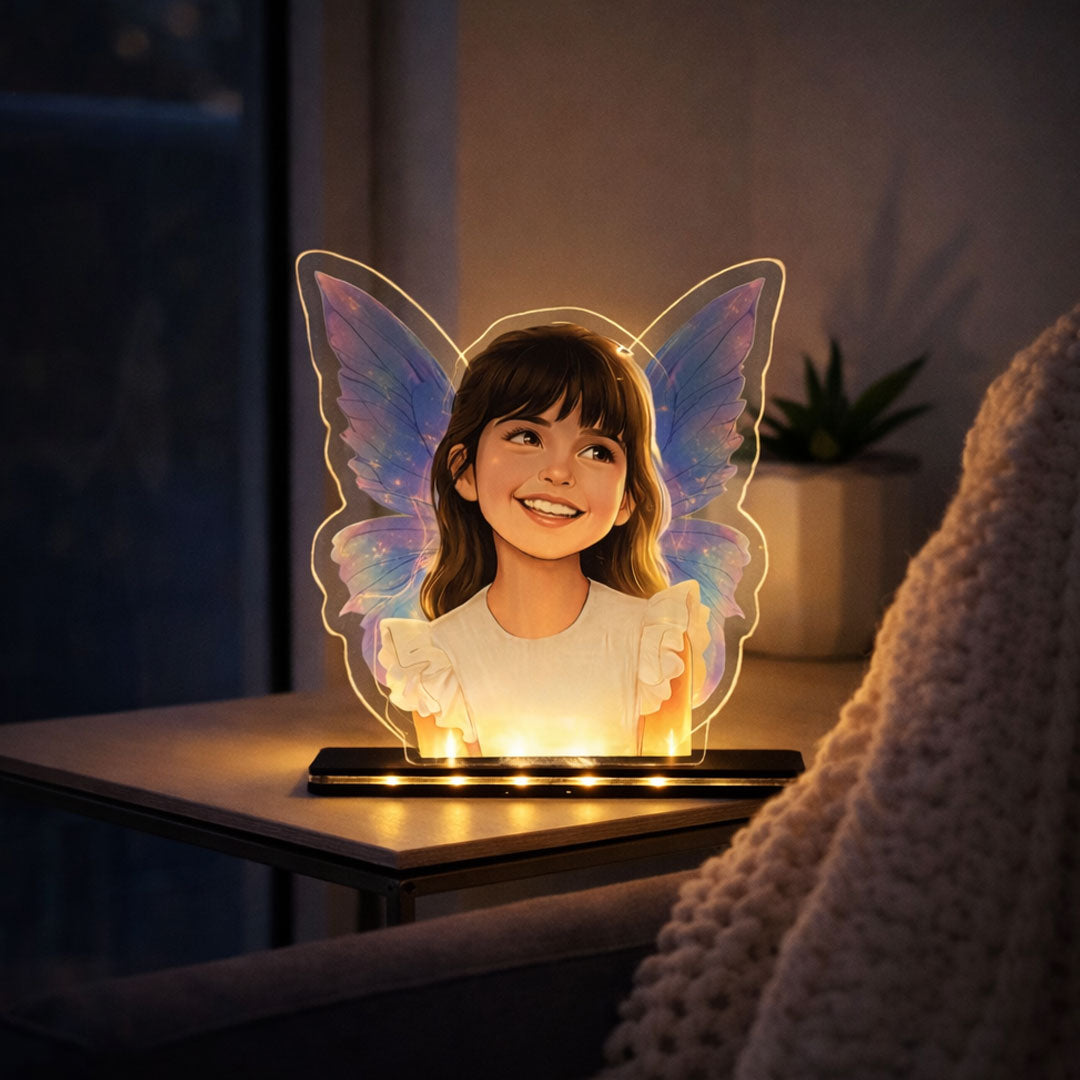 Fairy Glow – Personalized Kids Cartoon Acrylic LED Lamp