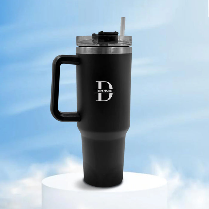 Personalized  Stainless Steel Tumbler With Straw