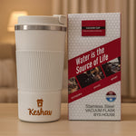 Personalized White Travel Coffee Tumbler with Spill-Proof Lid – Custom Name Printed | Love Craft Gifts