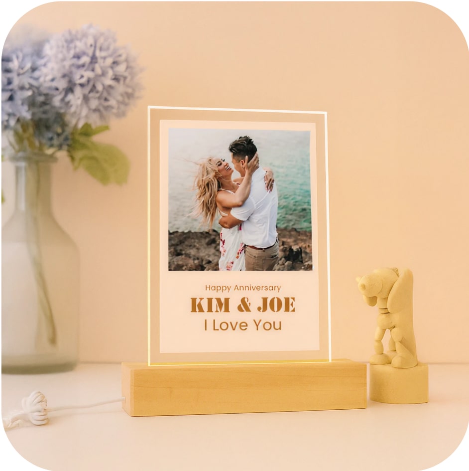 Love Craft Gifts | Anniversary Special | Collection – Personalized Anniversary Gifts Including Custom Name Perfumes, Wooden Table Tops, and Romantic Couple Accessories
