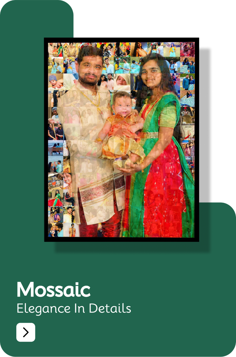 Love Craft Gifts | Mosaic Photo Frame | Collection – Personalized Mosaic Frames with Custom Photos and Hidden Image Collage Art for Unique Gifting
