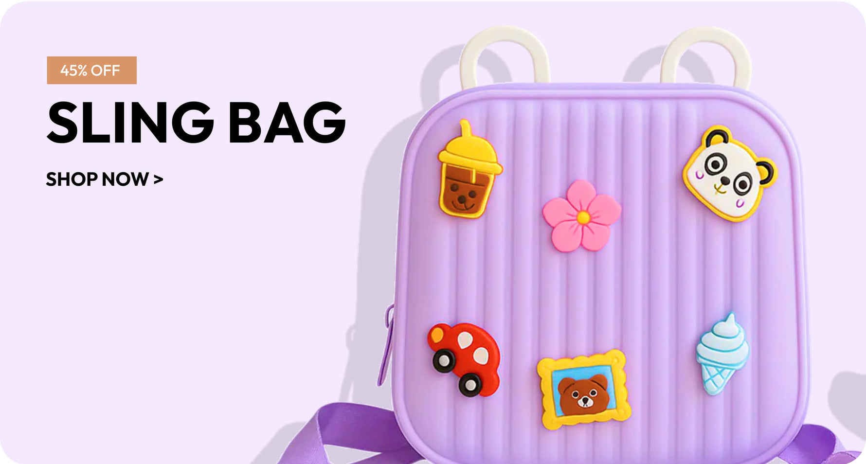 Love Craft Gifts | Sling Bags | Product – Personalized Kids Crossbody Purple Sling Bag with Custom Name for School and Daily Use
