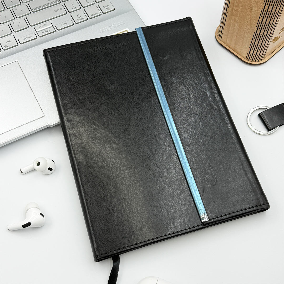 Personalized A5 Vegan Leather Diary Notebook | Custom Name Magnetic Journal Planner for Office, Study & Corporate Gifting | Love Craft Gifts™