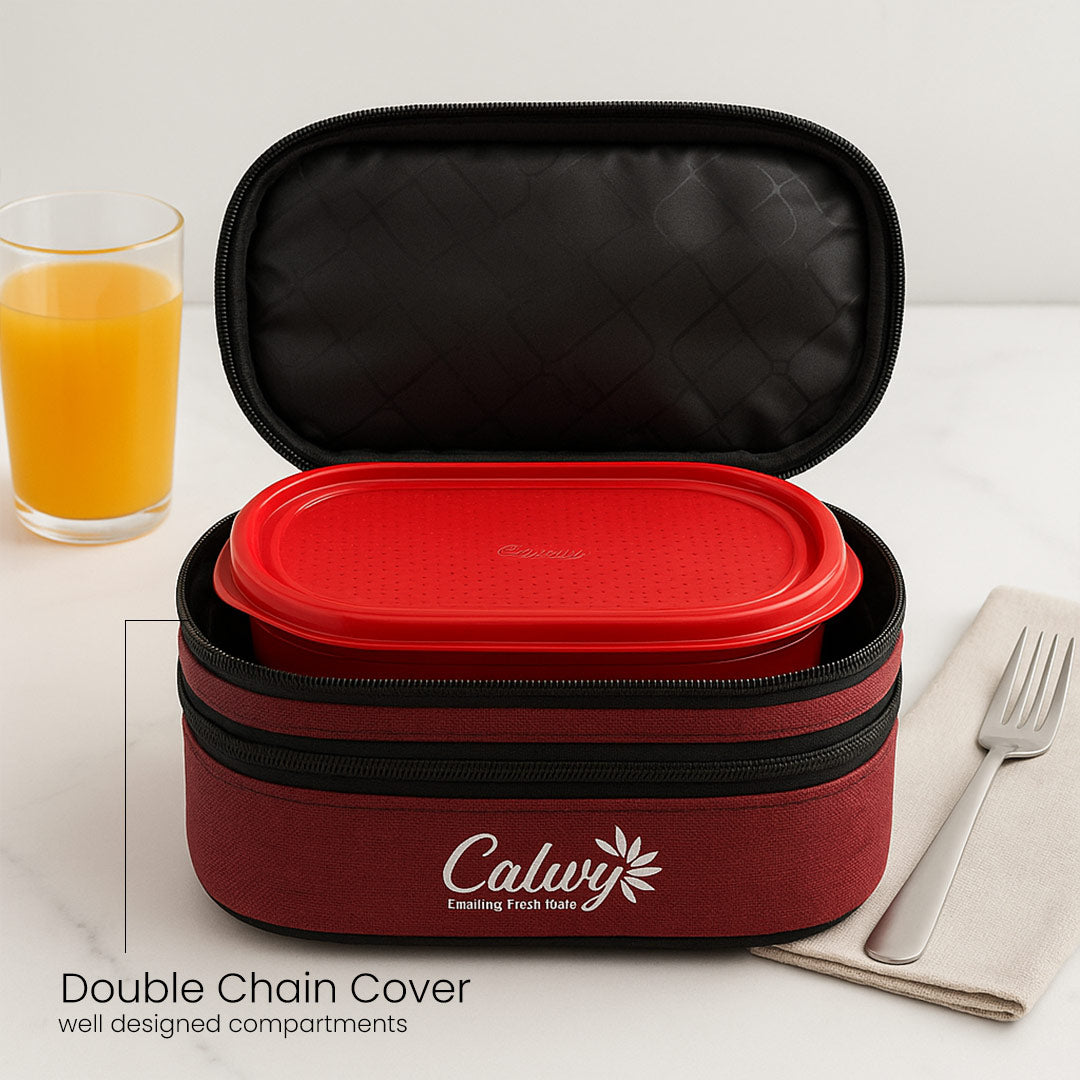 3-Container Stainless Steel Lunch Box with Leak-Proof Lids and Carry Pouch – Ideal for Office and School Use | Love Craft Gifts