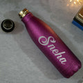  Purple Glitter Finish Water Bottle