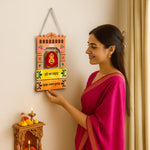 Khatu Shyam Ji Mandir Wooden Wall Hanging – “Hare Ka Sahara Baba Shyam Hamara” | 9×18" | Temple Arch Design Spiritual Wall Décor | Love Craft Gifts