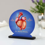 Personalized Doctor’s Acrylic Heart Nameplate – Custom Medical Desk Showpiece Gift | Love Craft Gifts