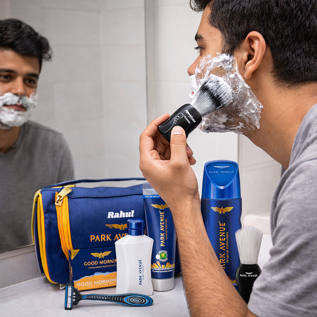 Personalized Park Avenue Luxury Grooming Collection 8-in-1 Grooming Kit for Men with Travel Pouch | Love Craft Gifts