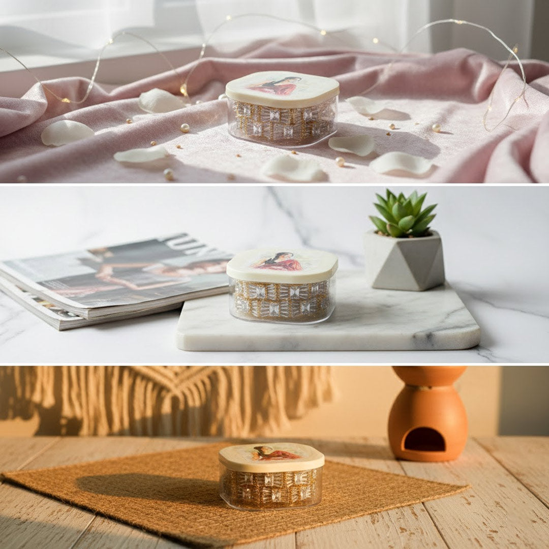 Personalized Square Bangle Box with Watercolor Art | Love Craft Gifts