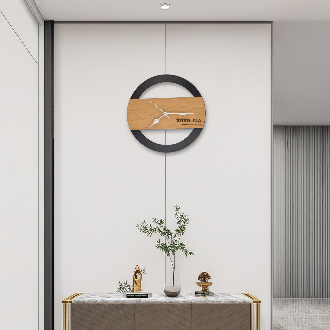 Personalized Wooden Round Wall Clock | Love Craft Gifts