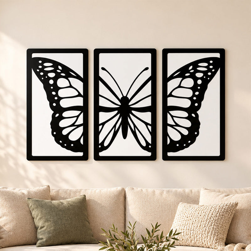 Modern Butterfly 3-Piece Wall Frame Décor | Love Craft Gifts™