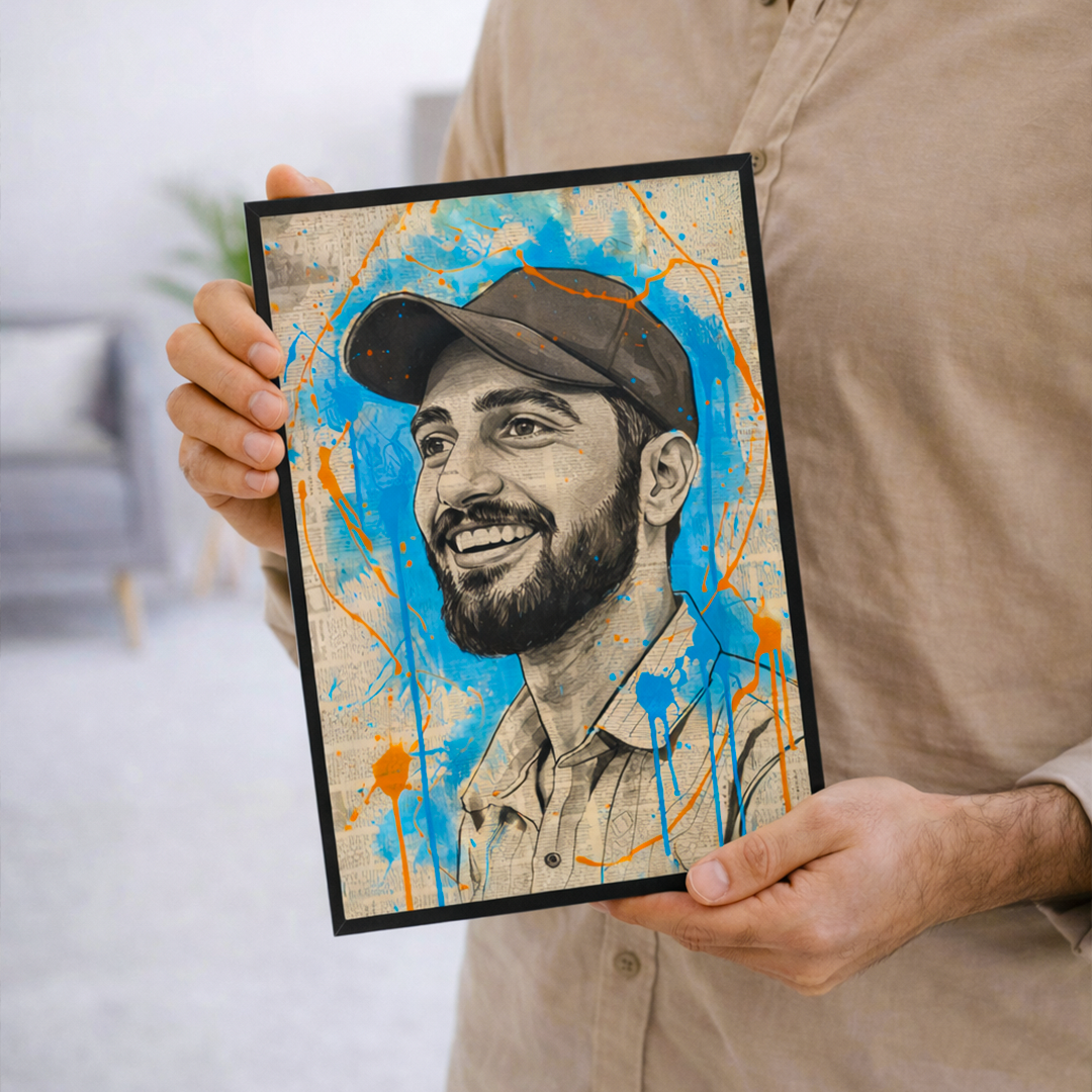 Custom Illustrated Portrait Wall Art – Personalized Modern Artwork | Love Craft Gifts