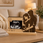 Mom & Dad-to-Be Ultrasound Photo Stand | Personalized Pregnancy Keepsake for Expecting Parents