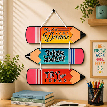 Motivational Pencil Wooden Wall Hanging 8x10 Inch | Love Craft Gifts™