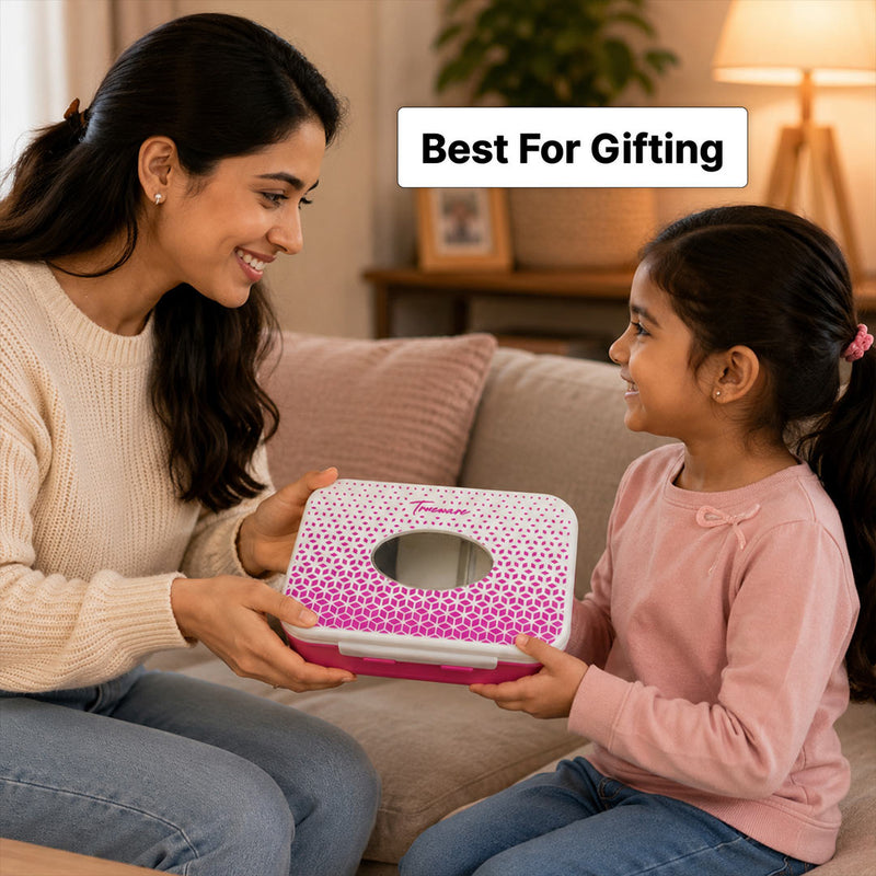 Personalized Trueware Stainless Steel Lunch Box with Custom Name Printing | Leakproof Multi-Compartment Tiffin Gift for Kids, Students & Office Use - Love Craft Gifts™