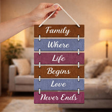 Family Quote Wooden Hanger-8x16"