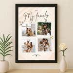 My Family 2023 Photo Collage Frame – Custom Wall Art with 4 Pictures | Love Craft Gifts