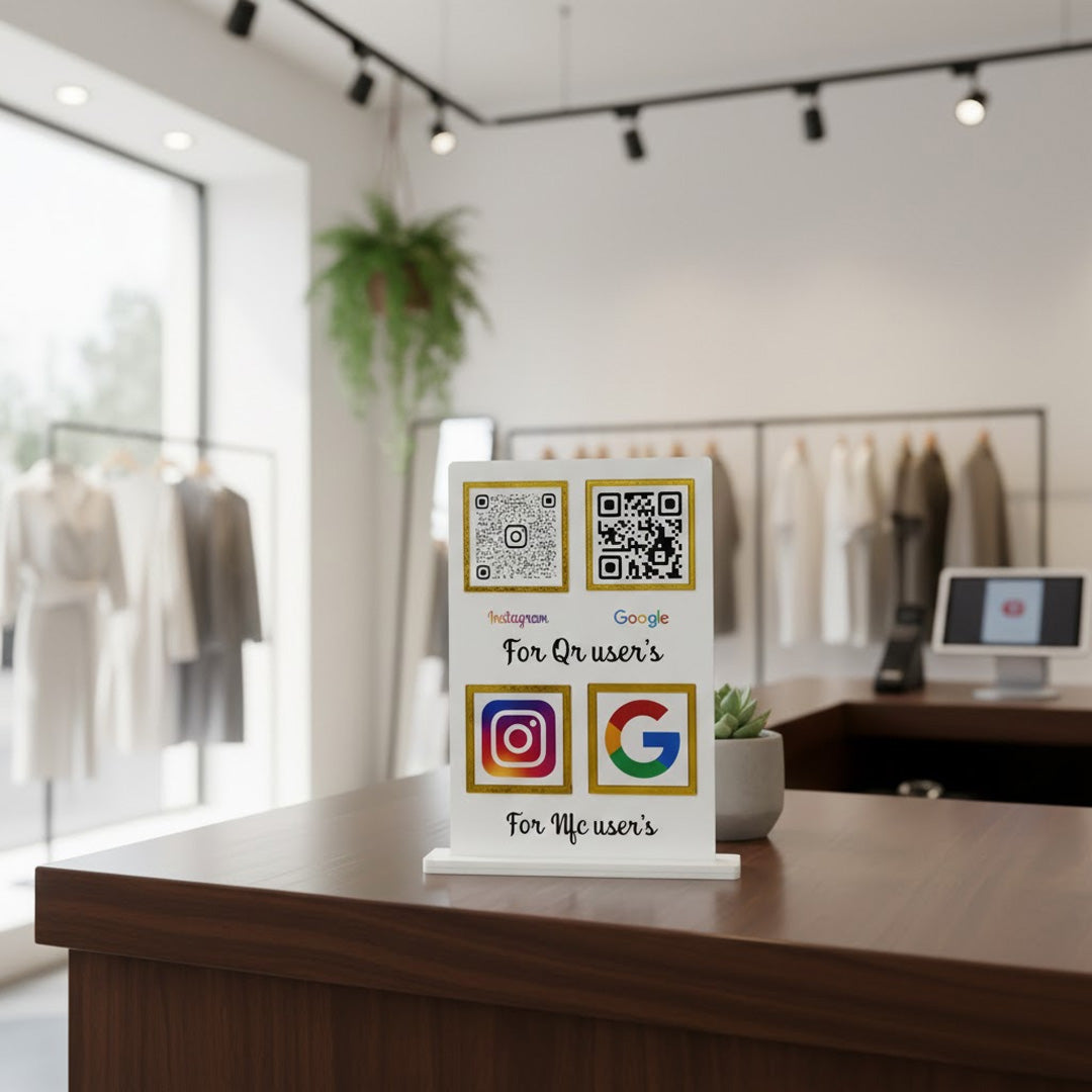 Custom QR Code & NFC Tap Board for Shops – Love Craft Gifts