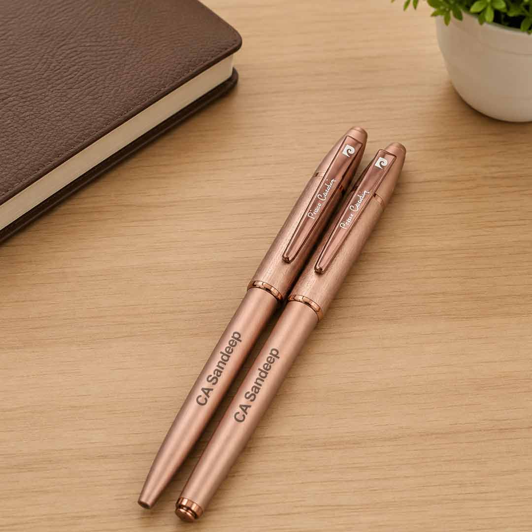 Pierre Cardin Manhattan Pen Set | Personalized Rose Gold Writing Gift | Love Craft Gifts™