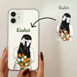 Custom Illustrated Name Phone Case – Personalized Cartoon Portrait Clear Cover | Love Craft Gifts