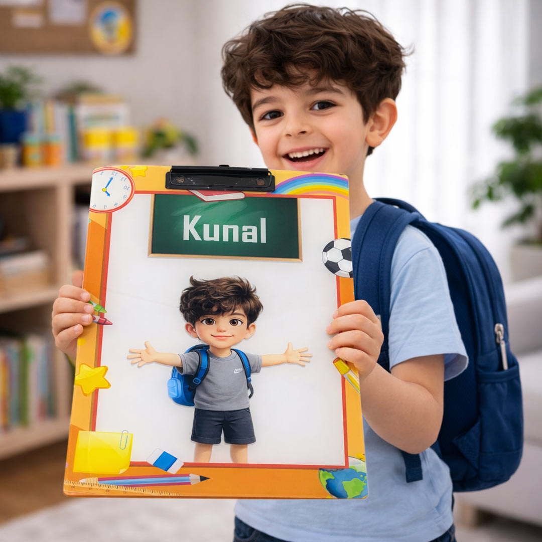 Personalized Kids Study Clipboard with Name & Photo | Love Craft Gifts