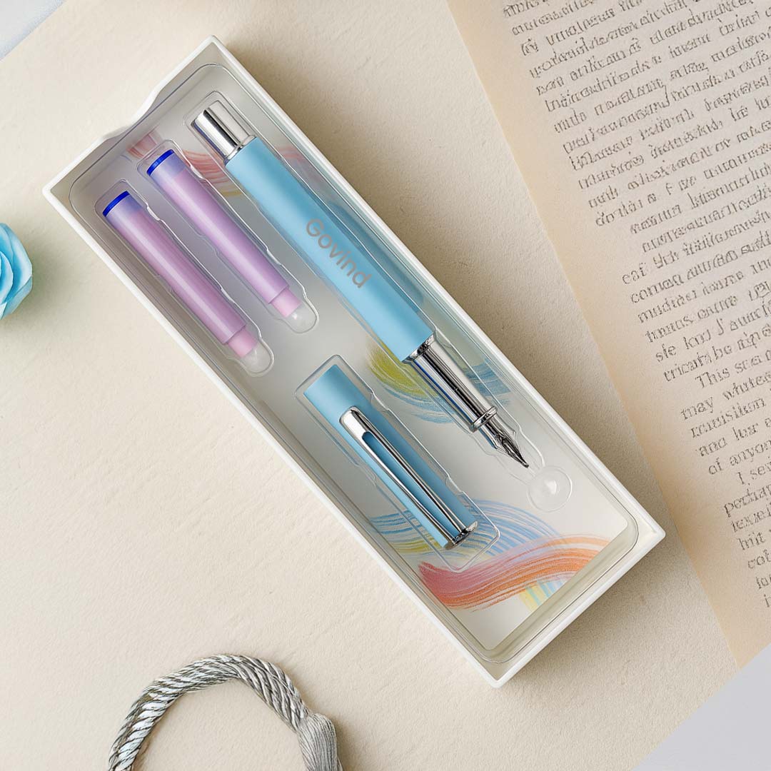 Personalized Fountain Pen Gift Set | Custom Name Engraved