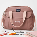 Personalized Baby Essentials Organizer Bag – Pink | Love Craft Gifts