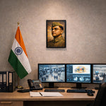 Netaji Subhash Chandra Bose Patriotic Portrait Wall Frame – Inspirational Indian Leader Wall Art | Love Craft Gifts