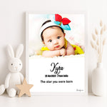 Personalized Baby Birth Frame – Custom Baby Photo with Birth Details | Unique Nursery Decor | Love Craft Gifts